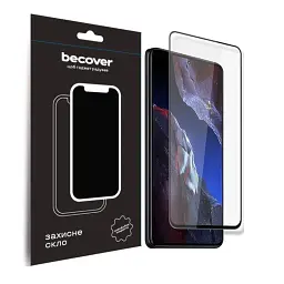 Скло захисне BeCover Poco F5 Pro Black (709744) - мініатюра 3