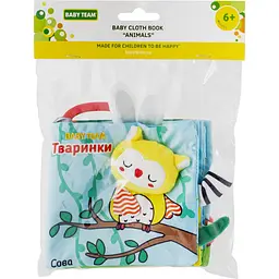 Текстильна іграшка-книжка Baby Team Тваринки (8722) - мініатюра 8