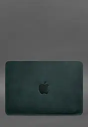 Шкіряний чохол BlankNote для MacBook 14 дюйм Зелений Crazy Horse - мініатюра 3