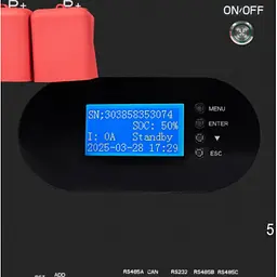 Акумулятор LogicPower LiFePO4 51,2V - 230 Ah (11776Wh) (Smart BMS 200A) з LCD RM AB - мініатюра 7