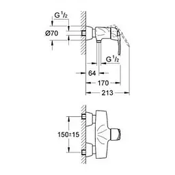 Змішувач для душу Grohe Chiara 32307000 Хром - мініатюра 2