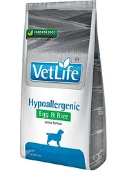 Сухий лікувальний корм для собак Farmina Vet Life Hypoallergenic Egg & Rice дієтичне харчування при харчовій алергії 2 кг
