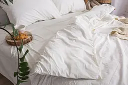 Комплект постільної білизни Ecotton полуторний 150х215 см білий із орнаментом (20-0709White) (19580) - мініатюра 8