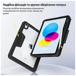Чохол до планшета BeCover Rugged Origami Transparent Apple iPad 10.9" (2022/2024) / iPad (A16) 2025 11" Black (714966) - мініатюра 5
