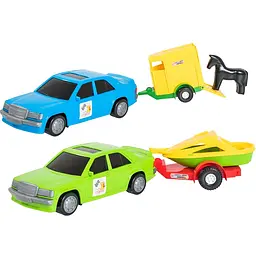 Іграшка Tigres Color Cars Авто-мерс з причепом 1 шт. в асортименті (39003) - мініатюра 4