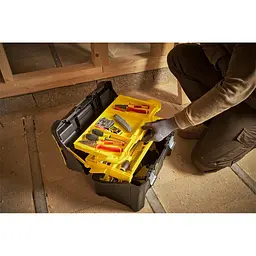 Ящик для інструментів Stanley ESSENTIAL Cantilever, 19", 490х290х250 мм, з металевими зам (STST83397-1) - мініатюра 6