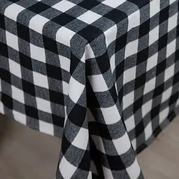 Скатертина Panama водовідштовхувальна Black Check, 180x220