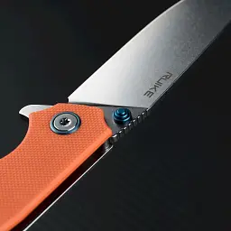 Ніж складаний туристичний Ruike P801-J, (8.6 см) 14C28N / G10 помаранчевий - мініатюра 12