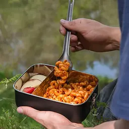 Ложка-виделка Lifeventure Titanium Long-Handled Сріблястий - мініатюра 2
