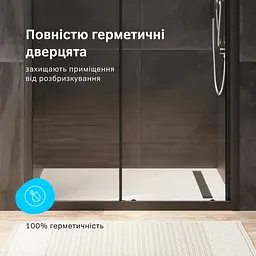 Душові двері AM.PM Gem 100x195 прозоре скло хром W90UG-100-1S-195BT - мініатюра 5