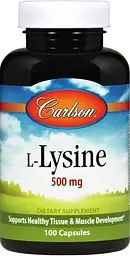 L-лізин Carlson L-Lysine 500 мг 100 капс
