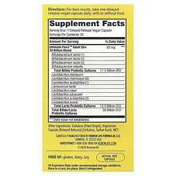 Пробіотики для дорослих 50+ 30 млрд КУО Renew Life Ultimate Probiotic Flora Adult 50+ 30 Billion CFU 30 веганських капсул - мініатюра 2
