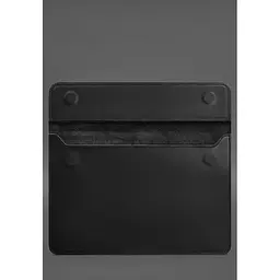 Шкіряний чохол-конверт BlankNote Crazy Horse на магнітах для MacBook 15 дюймів Чорний - мініатюра 3