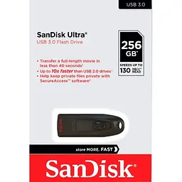 USB флеш-накопичувач SanDisk Ultra 256GB USB-A 3.0 (SDCZ48-256G-U46) [128358] - мініатюра 8