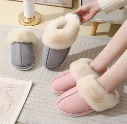 Slippers Жіночі домашні капці з хутром — теплі, м’які, закриті тапочки для дому 36-37 рожевий KT8003831 - мініатюра 3