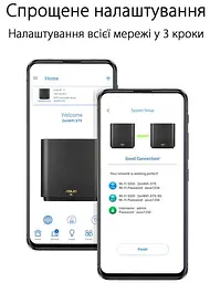ASUS Маршрутизатор ZenWiFi XT9 2PK AX7800 3xGE LAN 1x2.5GE WAN 1xUSB 3.2 MU-MIMO OFDMA MESH white - мініатюра 5