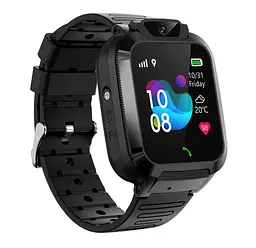 Дитячий розумнй смарт годинник Lemfo Q15B з GPS, 4G SIM-картою та прослуховуванням, до 4 днів роботи чорний