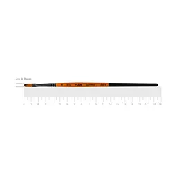 Пензель синтетика овальна Flame 1368FR №0 коротка ручка ROSA (4823098534754)