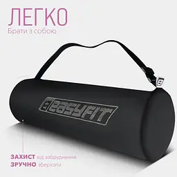 Килимок для йоги та фітнеса EasyFit TPE+TC 6мм двошаровий + Чохол фіолетовий з помаранчевим - мініатюра 6