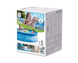Басейн наливний 28142 Intex круглий 396*84 см, картриджним фільтром, в коробці (6941057400174)