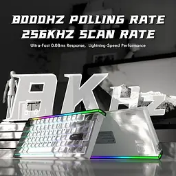 Клавіатура Attack Shark R85 RGB HE Magnetic Purple Mandrel Switches (AS-6972792472522-SW-UA) Starry White (G-000004479) - мініатюра 6
