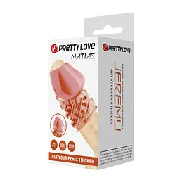 Насадка на пеніс Pretty Love Matias 6.5 см тілесний - мініатюра 9