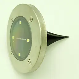 Світильник на сонячній батареї DISK Lights підсвічування для саду 4 Led сталевий - мініатюра 7