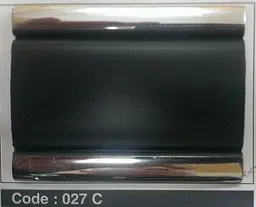 Молдинг чорний 45х3мм 15м 027C (sal 45mm) хром по краях