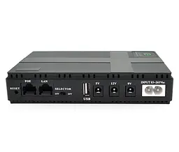 UPS ДБЖ ДБЖ для роутера/термінала EPON GPON/POE Voltronic DC1018P 5V/9V/12V Black - мініатюра 3