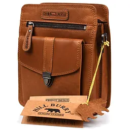 Чоловіча шкіряна сумка через плече Hill&Burry 22,5×18×9 см nsa0001414 - мініатюра 6