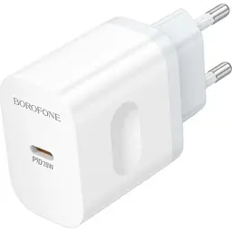 Зарядний пристрій BOROFONE BA99A USB-C PD20W white (6941991121357) - мініатюра 4