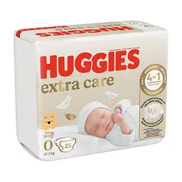 Підгузки Huggies Extra Care 0 (< 3,5 кг) 25шт (5029053548647) - мініатюра 3