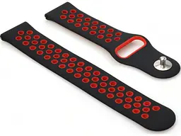 Ремінець BeCover Nike Style for Xiaomi iMi KW66/Mi Watch Color/Haylou LS01/LS02/Haylou Smart Watch Solar LS05 Black-Red (705803) - мініатюра 2