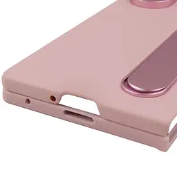 Шкіряний чохол Leather Case (AAA) with stand для Samsung Galaxy Z Fold7 Pink - мініатюра 5