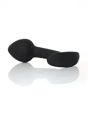 Анальна пробка - Silicone Black Curved Plug L - мініатюра 5