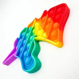 Сенсорна іграшка антистрес силіконова нескінченна пухирця поп іт UKC Pop It Fidget єдиноріг веселка - мініатюра 2