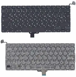Клавіатура для ноутбука Apple MacBook 2011+ (A1278) Black, (Оригінал), (No Frame), RU (вертикальний ентер) - мініатюра 3