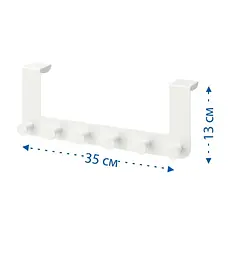 Вішалка IKEA біла, металева, для дверей 2 см - мініатюра 2