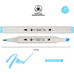 Маркер акварельный Santi sketch SM-39 небесно-голубой 6 шт. (390580) - миниатюра 2
