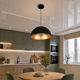 Стильна підвісна LED-люстра Levistella 781PL3956 (400) BK+GD чорна із золотом 42W - мініатюра 1