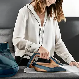 Праска-парогенератор Tefal Express Vision Max 3000 Вт 1200 мл паровий удар 850 г керамічна підошва синє-золотий - мініатюра 8