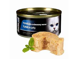Корм для котів ANIMALL Консерва 85г Вологий тунець в ніжному желе,
