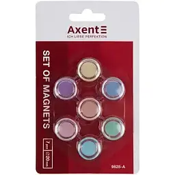 Магніт для дошки, розмір 2 см, 7 шт в упаковці, мікс Pastelini 9828-А Axent