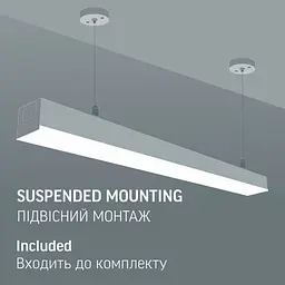 LED світильник лінійний VIDEX BN03 50W 1.2М 5000K 220V Black - мініатюра 4
