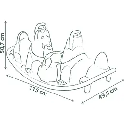 Гойдалка Smoby Life Собачки подвійна 115x50x51 см (7600830211) - мініатюра 2