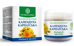 Бальзам календула карпатська 50 мл., ранозагоювальний крем-бальзам при ураженнях шкіри, «Рослина Карпат». - мініатюра 1
