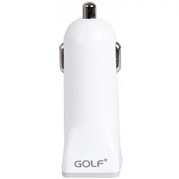 Автомобільний зарядний пристрій GOLF GF-C1 Car charger + Lightning cable 1USB 1A White - мініатюра 2
