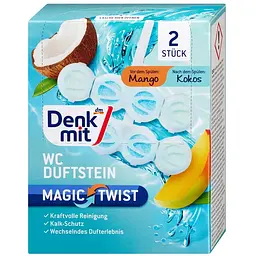 Блок для унітазу DenkMit Magic Twist Mango & Kokos, 2 шт
