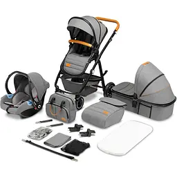 Коляска універсальна 3в1 Lionelo Amber Grey Stone, сіра (LO-AMBER GREY STONE (3in1)) - мініатюра 15