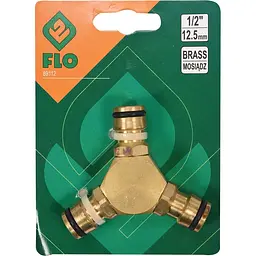 Трійник-з'єднювач Flo для шланга 1/2" латунний (89112) - мініатюра 2